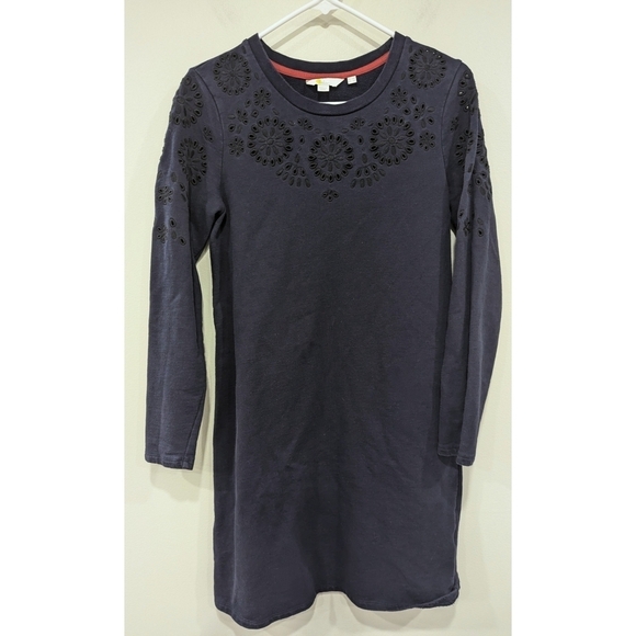 Boden Navy Blue Sweatshirt Dress Size 6 Regular - Picture 2 of 7